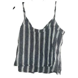 ✨Abercrombie Striped Linen Button Front Sz Large Tank✨ thumbnail 5