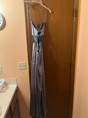 Lucy in the Sky Seychelles Front Twist Velvet Maxi Dress in Teal thumbnail 8