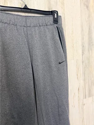 Nike Women’s XS Gray Dri-FIT Fleece Jogger Pants Toggle Hem Zip Pockets thumbnail 7