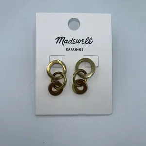 NWT New Madewell To The Market Link Dangle Brass Earrings thumbnail 4