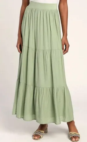 Green Maxi Skirt thumbnail 1