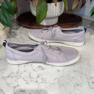 Sperry Crest Vibe Lavender Purple Canvas Slip On Sneakers STS87255 Womens 8 thumbnail 4