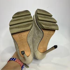 Camilla Scovgaard tan suede leather‎ platform stiletto Heels size 35.5 thumbnail 6