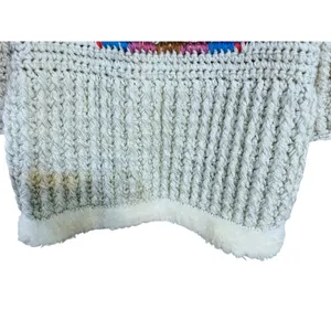 Vintage Andriano 1970's Chunky Knit Cardigan Oversized Bohemian Hippie Sweater thumbnail 6