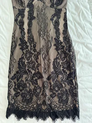 Laced Mini Dress Tan thumbnail 3