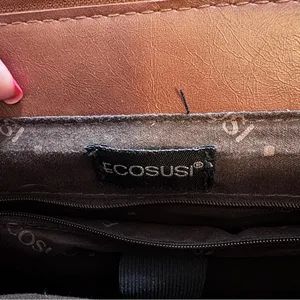 Ecosusi Leather Laptop Messenger Bag Briefcase Satchel Work Brown Bow thumbnail 9