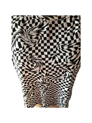SO “The Favorite Tank” Top Size L Black White Checkered Sleeveless thumbnail 3