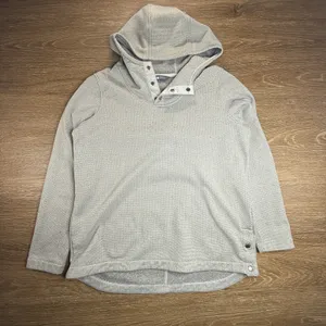 The North Face Women's L Gray Snap Neck Hooded Fleece Pullover Hoodie Gorpcore thumbnail 1