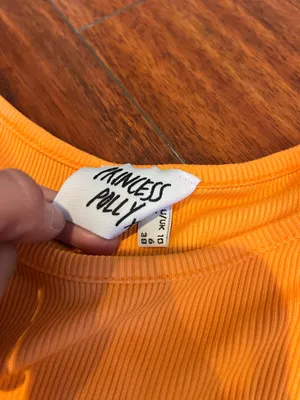 Princess Polly vibrant orange ribbed tank top 6 thumbnail 2
