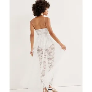 For Love & Lemons $260 Lorena Dress White Maxi Floral Bridal Lace Fairy Ethereal thumbnail 3