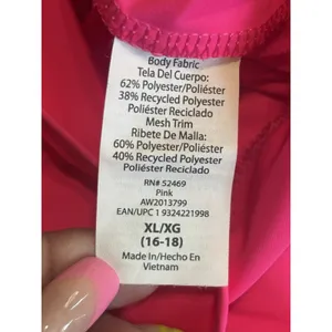AVIA Shorts Women Running Active Gym Sport Pull On Size XL Lined Hot Pink Logo‎ thumbnail 7