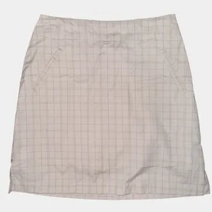 Line Up Womens Tan Plaid Golf Skort Size 6 Side Zip Cotton Stretch Activewear thumbnail 1