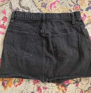 Madewell Black Jean Skirt thumbnail 2