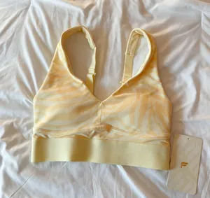 Fabletics Buttermilk Zebra Print All Day Everyday Bra Size XS thumbnail 1