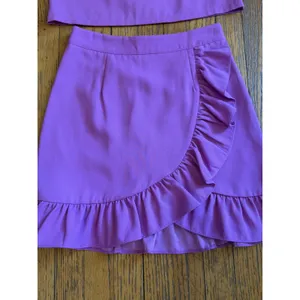 Karlie 2 Piece Set Womens Small Purple Ruffle Mini Skirt Crop Tank Party Summer thumbnail 4