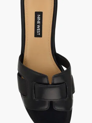Nine West Germani Women’s black slide sandals size 8 NEW thumbnail 3