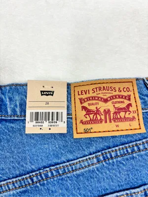 Levi's 501 Original Shorts High Rise Light Blue Denim Shorts size 27 NEW thumbnail 5