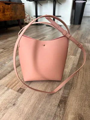 Samara Anthropologie Pink Vegan Leather Bag thumbnail 2