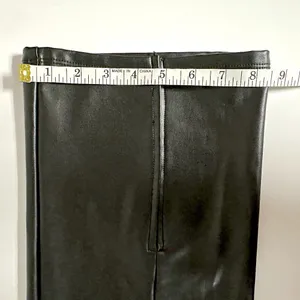 Abercrombie Split-Hem Vegan Leather Slim Flare Pants thumbnail 11