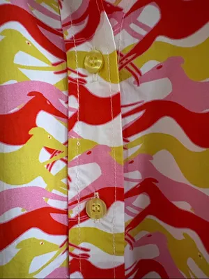 NWT ANONYME Dog Print Button Up Top Size Medium Retail $135.00 thumbnail 8