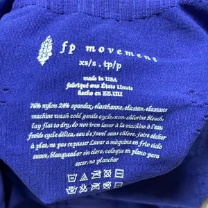 Free People Movement Good Karma Blue Long Sleeve Top Size XS/S thumbnail 10