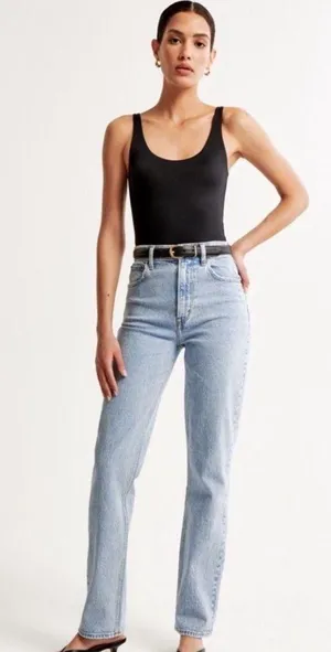 The ‘90s Slim Straight Ultra High Rise Jeans - Abercrombie thumbnail 1