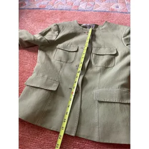EMILY Linen jacket with buttons and lining M Green Size M thumbnail 5