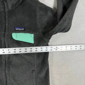 Patagonia Womens Re-Tool Snap-T Full Zip Fleece Jacket Grey Green 25477 Small thumbnail 3