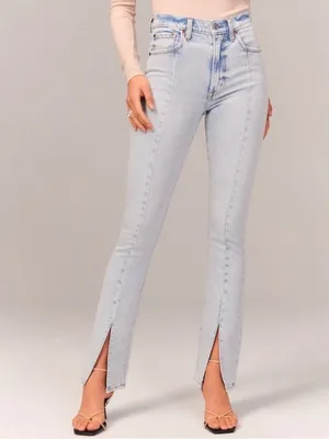 Abercrombie & Fitch The Skinny High Rise Split Leg Jeans thumbnail 2