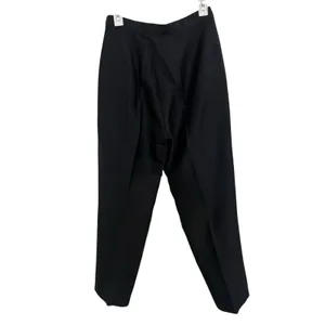 100% Silk Black Trouser Pants Size 10 Contemporary Minimalist Quiet Luxury thumbnail 2