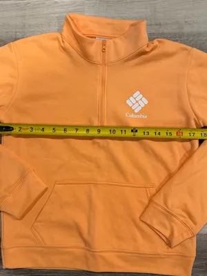 Columbia Womens Orange Trek French Terry 1/2 Zip Sweatshirt Size XS thumbnail 3