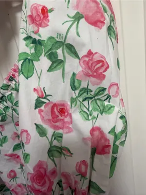 HILL HOUSE The Ophelia Nap Midi Pink Roses Dress Size Small thumbnail 10