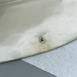 Vintage cream satin beaded clutch thumbnail 7