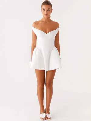 NWT Peppermayo Cavella Mini Dress White Size 8 thumbnail 2