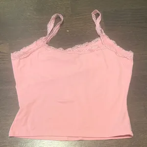 Pink Lace Trim Cami Top Size M thumbnail 3