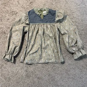 Shop the Mint - Sway In The Garden Blue Floral Blouse Small thumbnail 6