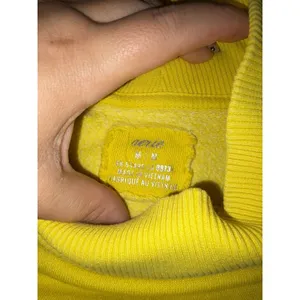 aerie oversized mock neck sweatshirt M bright yellow Pockets thumbnail 5