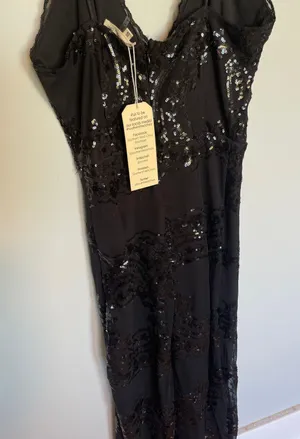Southern Fried Chicks Black Sequin Prom Dress thumbnail 5
