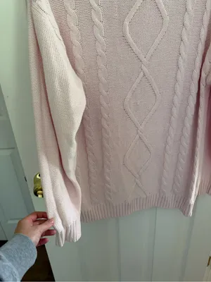 Abound Light Pink Distressed Crewneck Sweater Size Extra Small thumbnail 4