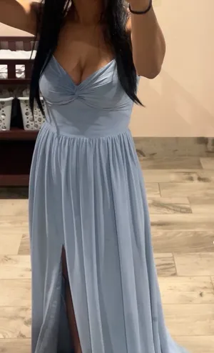 Bridesmaid Azazie Dress Dusty Blue thumbnail 1