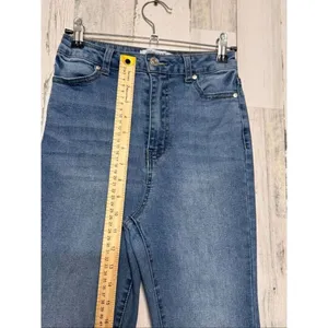 Refuge Women’s Medium Wash Flare Jeans Raw Hem – Size M thumbnail 5