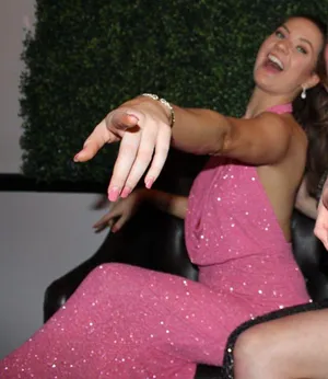 Windsor Pink Long Formal Dress thumbnail 4