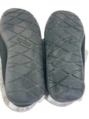 LL Bean Wicked Good Moccasins Black 8M hard sole fur lined thumbnail 7