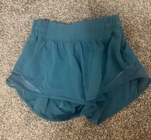 Dark teal Lululemon shorts hotty hots  thumbnail 1