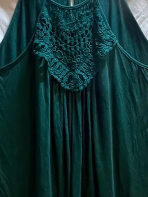 Dark green spaghetti strap halter top women’s‎ size XL thumbnail 3