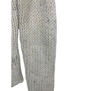 Abercrombie & Fitch Lambswool Chunky Knit Cardigan Sweater Cream VTG Y2K READ thumbnail 5