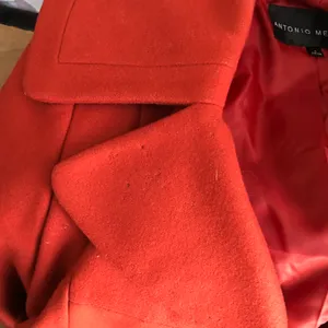 Antonio Melani Red wool pea coat with double breasted buttons and collar, fully lined thumbnail 4