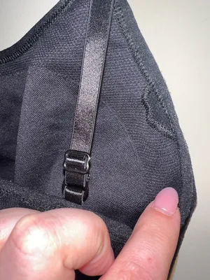 Gymshark‎ Black Seamless Sports Bra Adjustable Straps Logo Band thumbnail 8