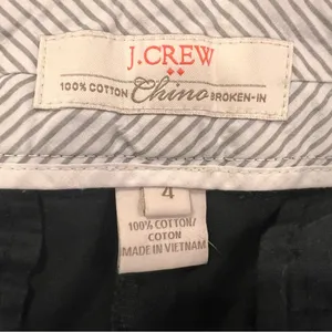 J. Crew Women's Black Favorite Chino Shorts Size 4 thumbnail 6
