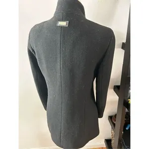 Calvin Klein size 2 black pea coat military style thumbnail 2